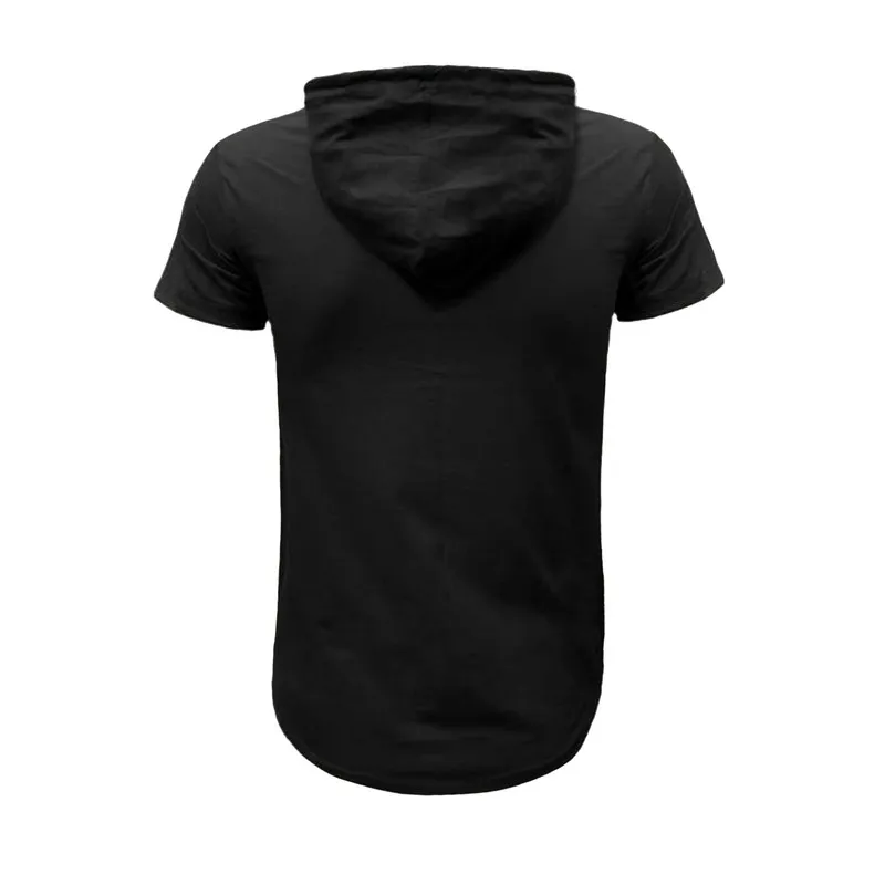 تیشرت کلاه دار مردانه رئال مادرید نخی خنک تابستانی آستین کوتاه اسپرت روزمره B6605