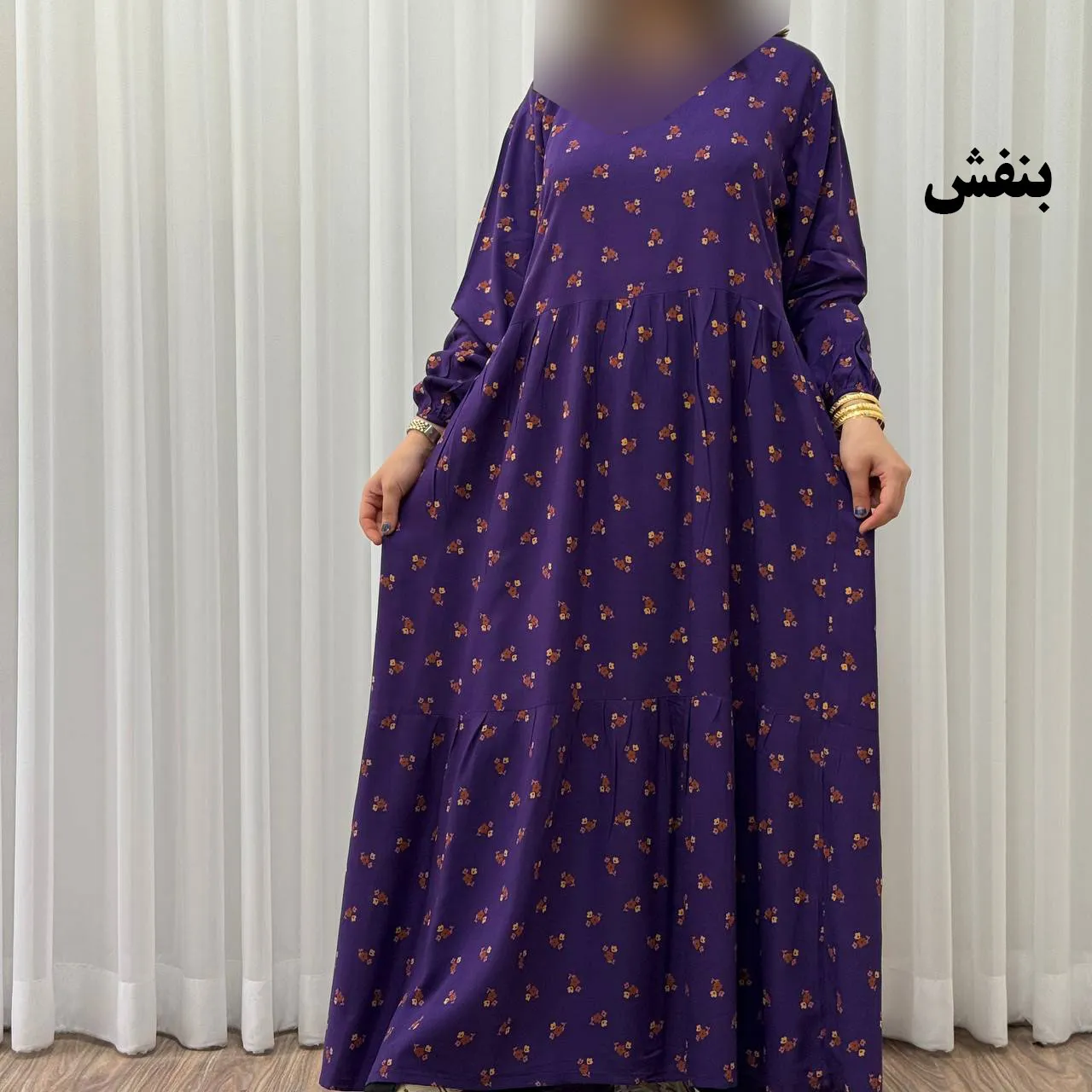 پیراهن ساحلی زنانه گلریز نخی فری سایز تا 48 آیدایی کمربند دار شیک و راحت چهارفصل